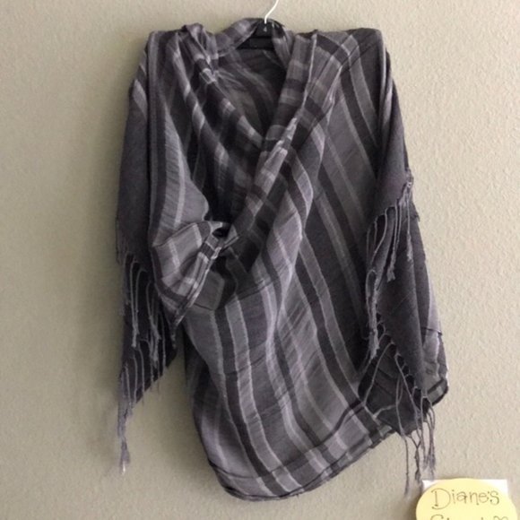 NWOT BOSSANI Women's Woven Striped Scarf/Wrap - Picture 1 of 3